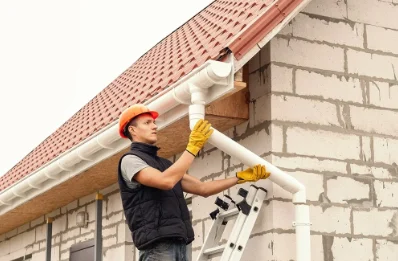 Pose et remplacement de gouttières à Zuani